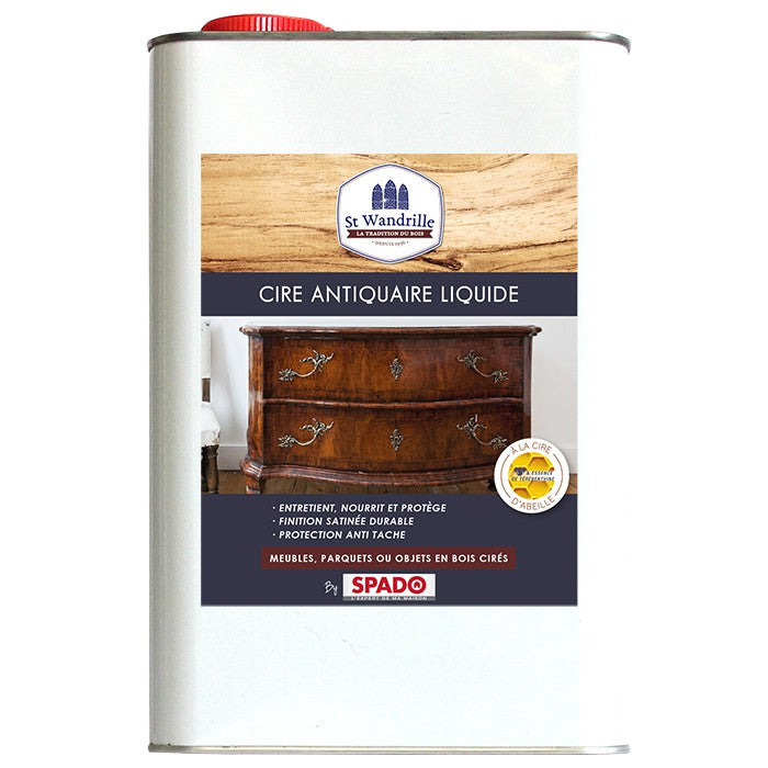 Cire Antiquaire Liquide Saint Wandrille pour Finition Satinée Durable